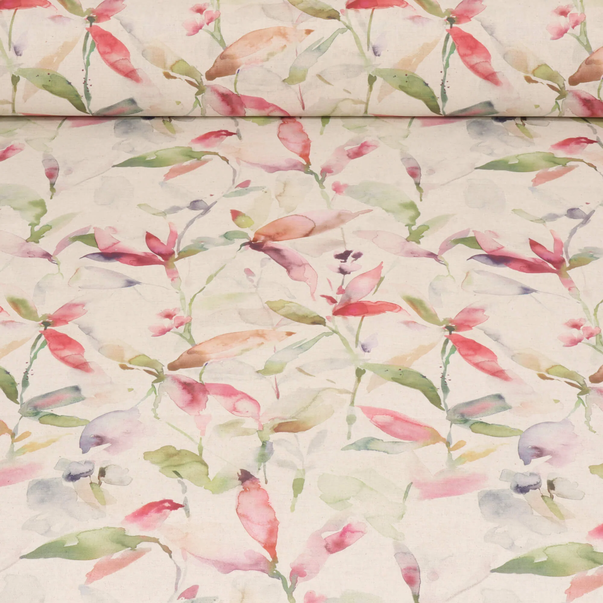 Voyage Naura Poppy Natural Fabric - Image 2