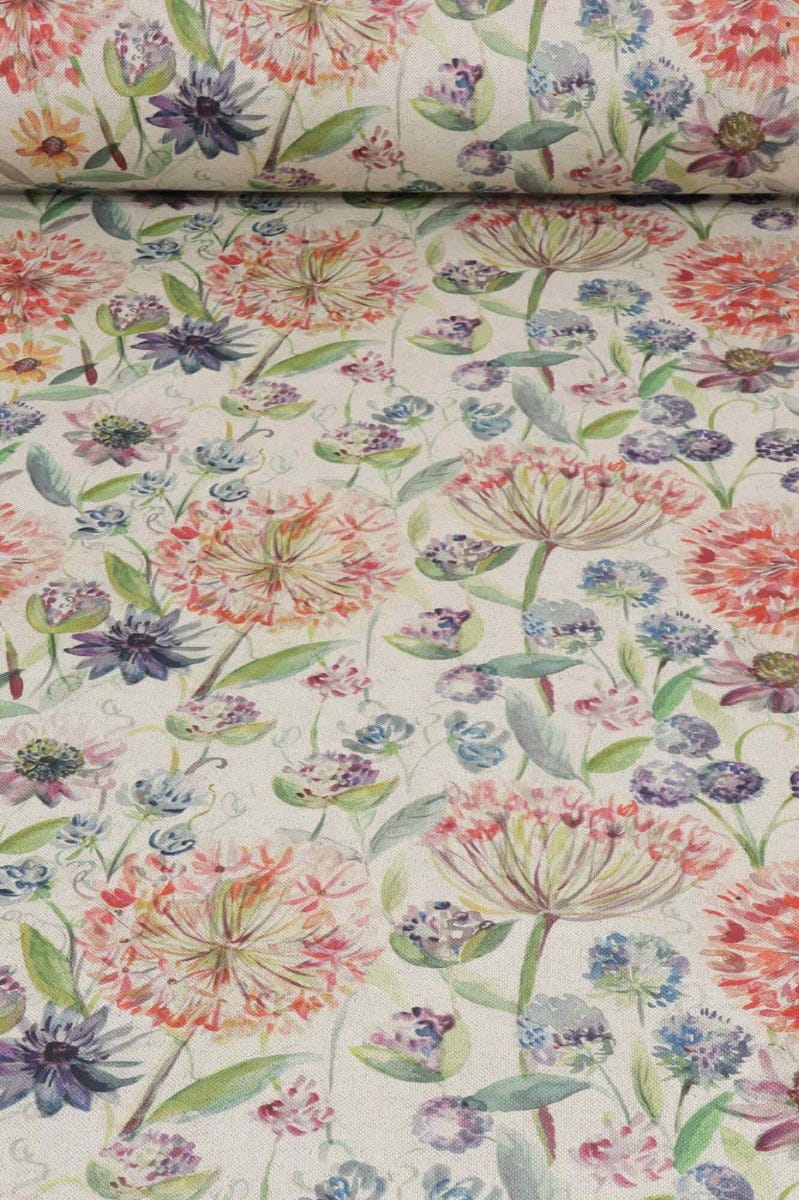 Voyage Pom Pom Floral Summer Fabric - Image 2