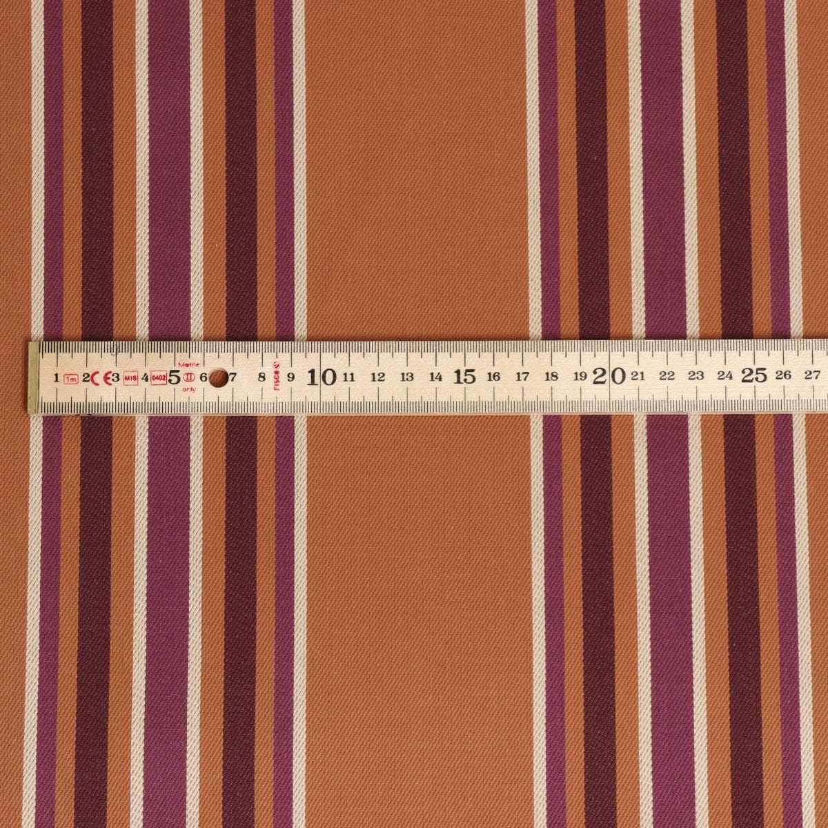 Clearance Warwick Rivale Terracotta Stripe Fabric - Image 5