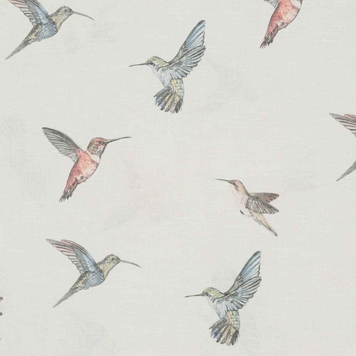 Clearance White Sheer Hummingbirds Fabric - Image 6
