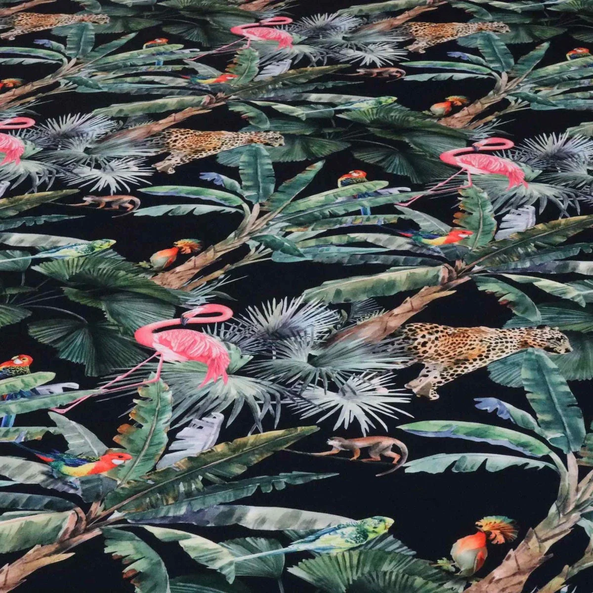 Wild Tropics Velvet Fabric - Image 4