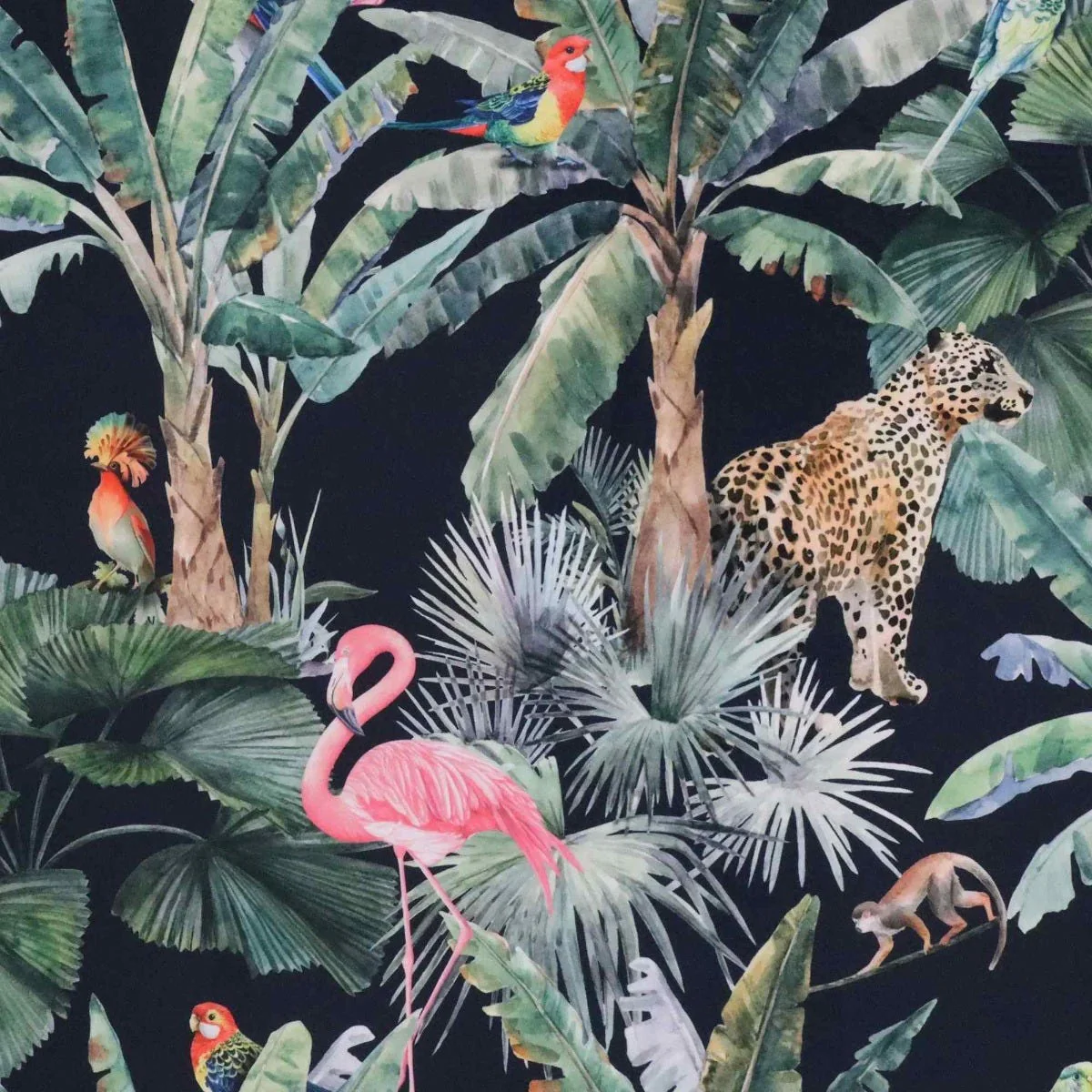Wild Tropics Velvet Fabric - Image 6