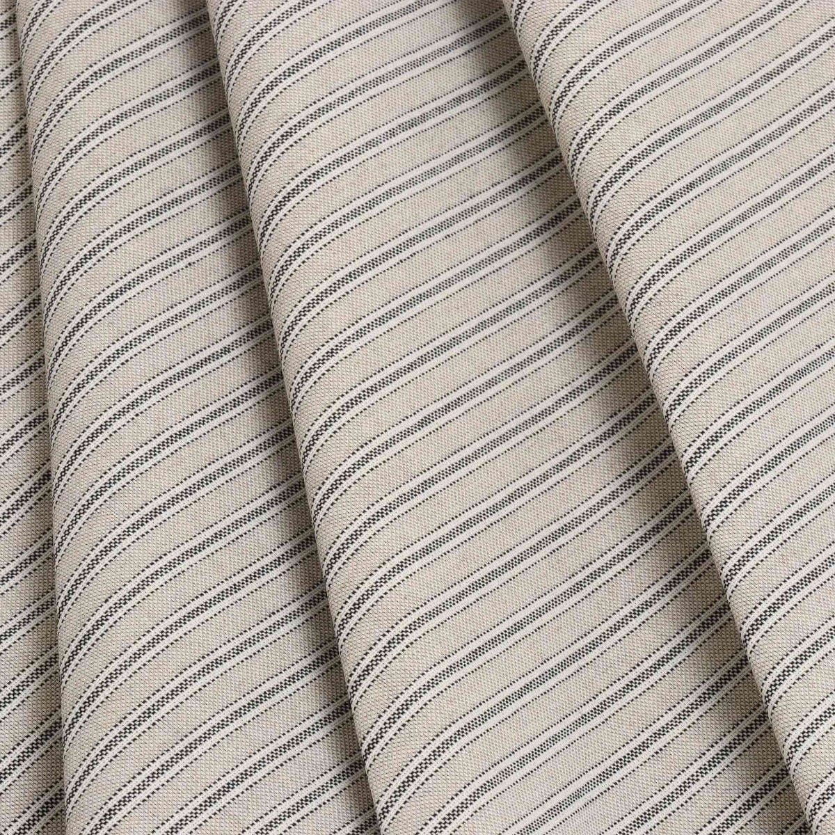 Yale Ticking Stripe Charcoal Double Width Fabric - Image 7