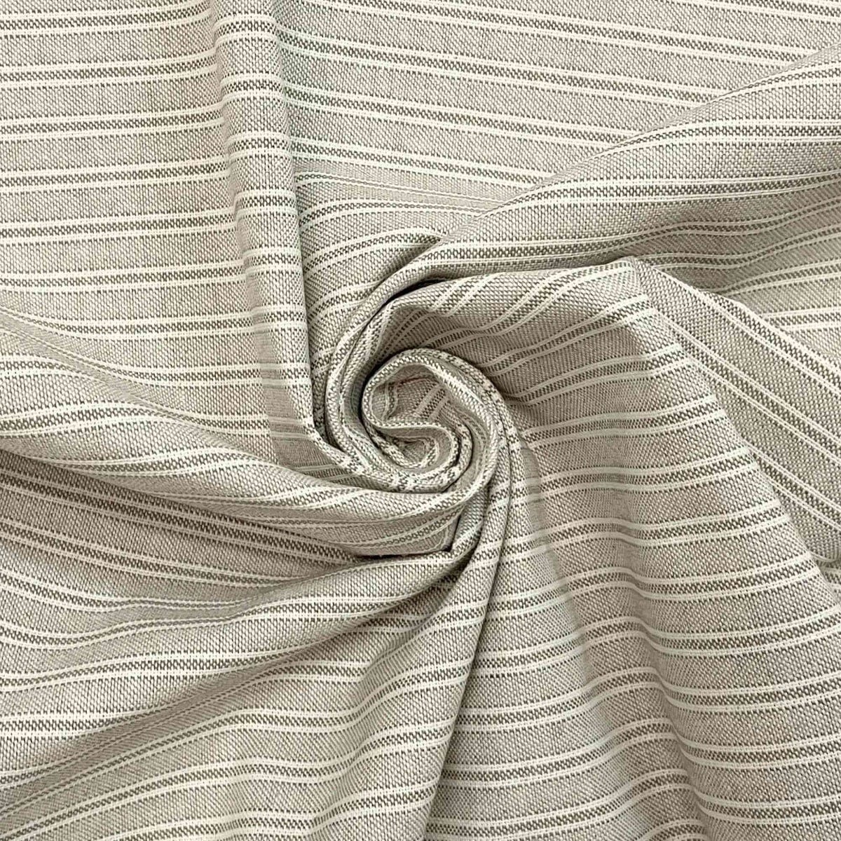 Yale Ticking Stripe Cream Double Width Fabric - Image 3