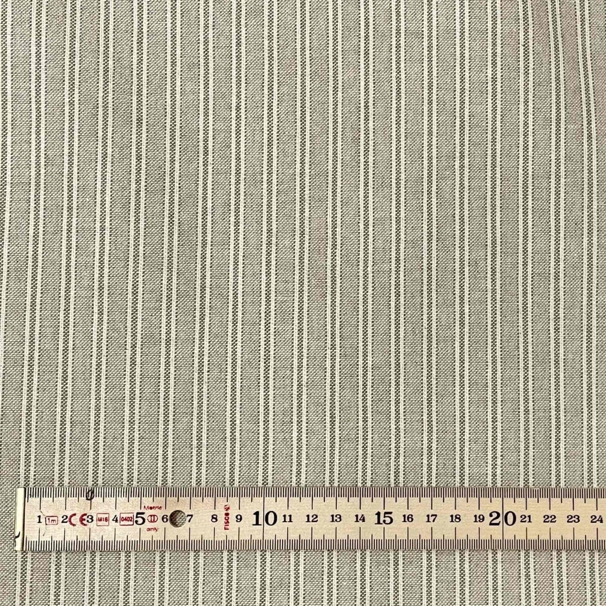 Yale Ticking Stripe Cream Double Width Fabric - Image 5