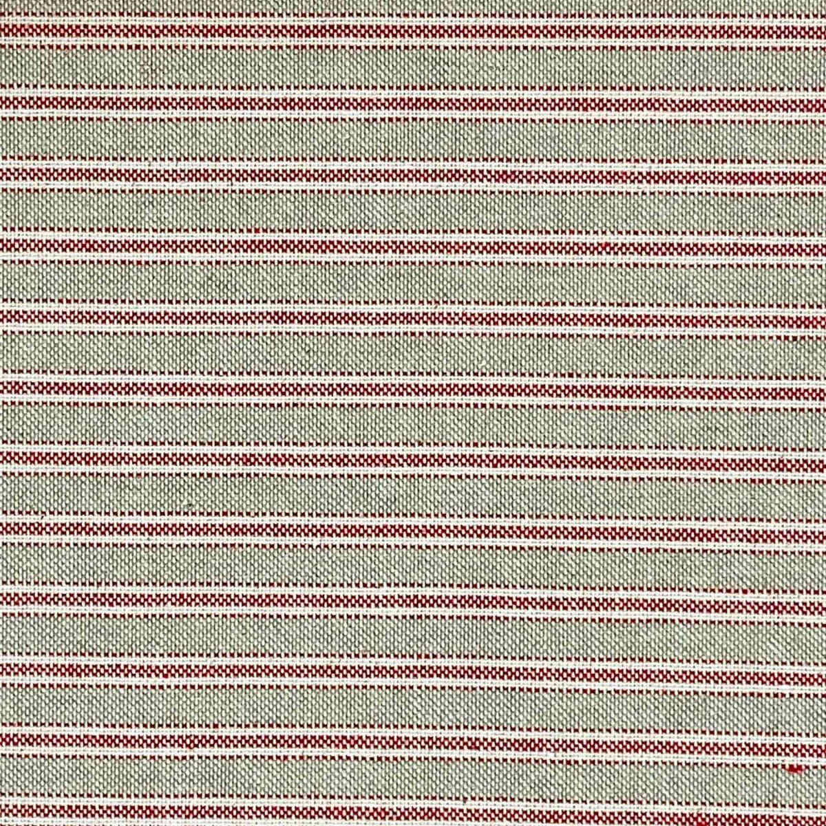 Yale Ticking Stripe Red Double Width Fabric - Image 7