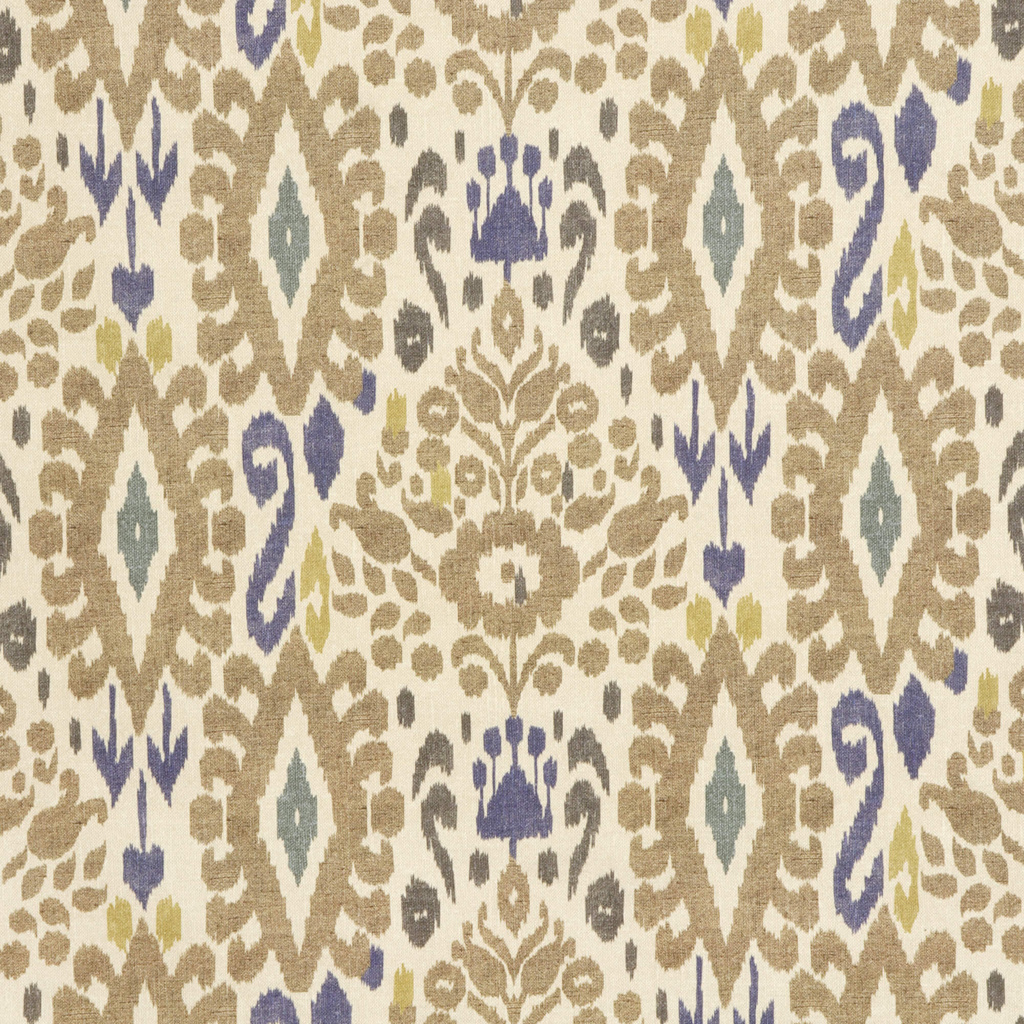 Zama Ikat Earth Fabric - Image 2