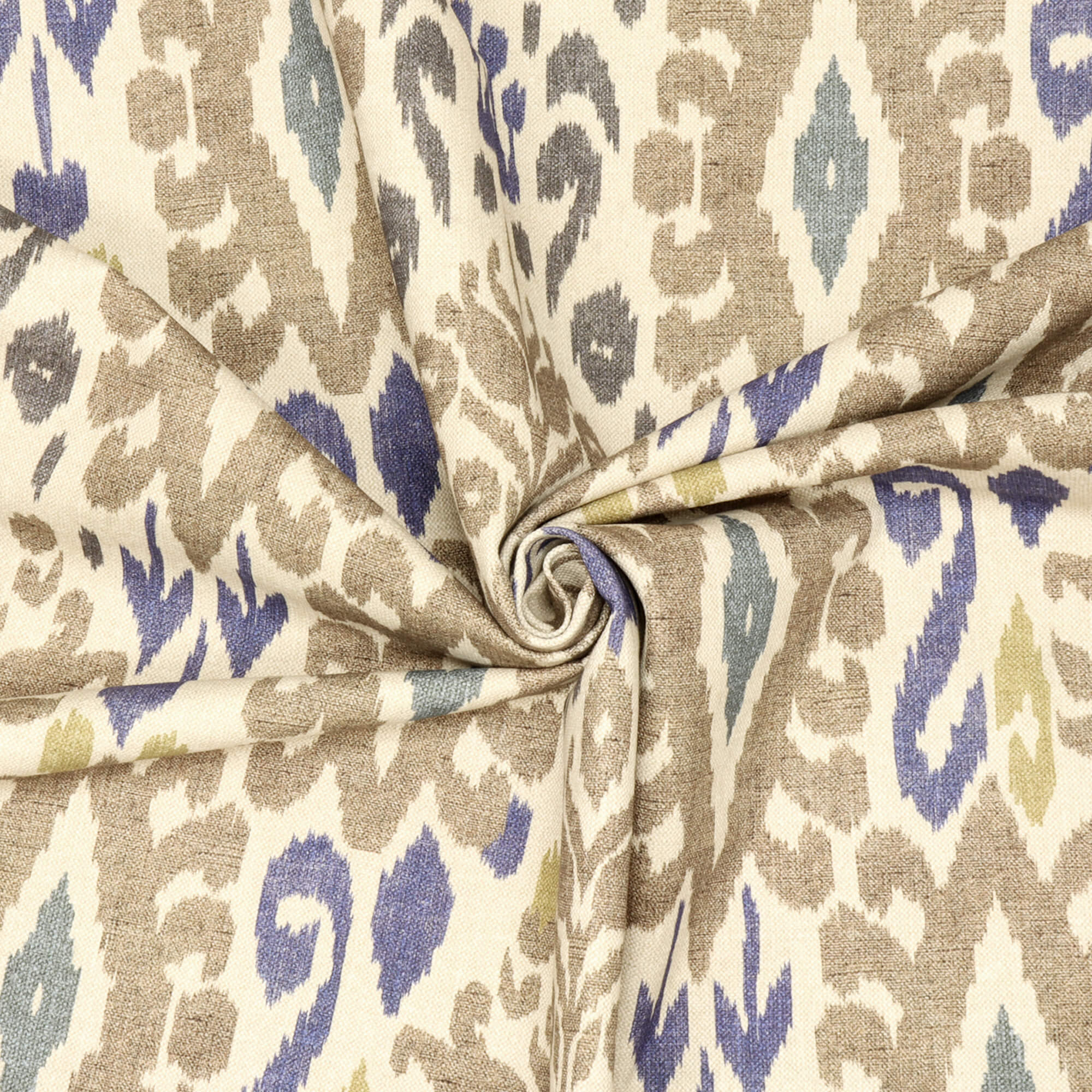 Zama Ikat Earth Fabric - Image 4