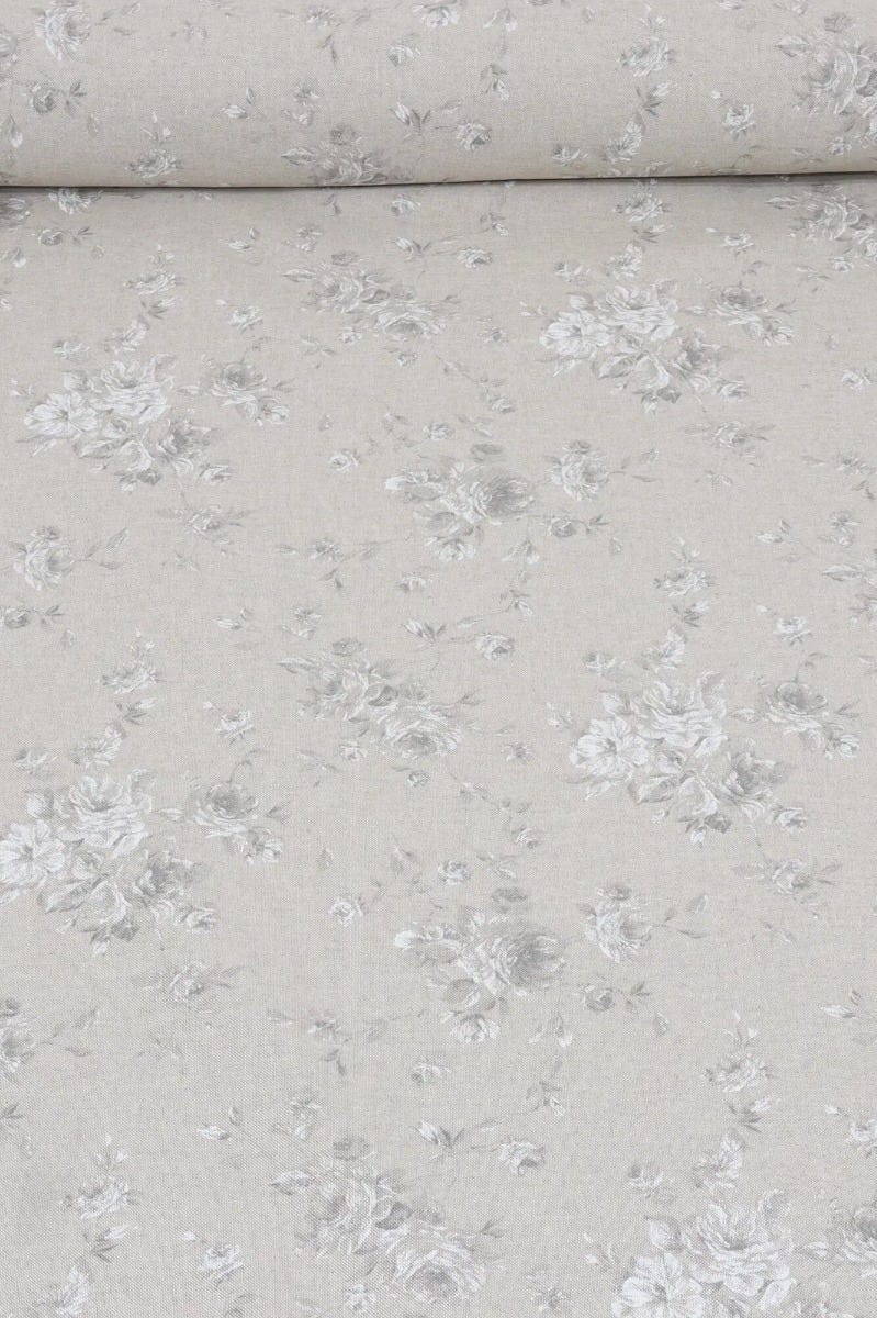 Zen Rose Dove Grey Fabric - Image 2