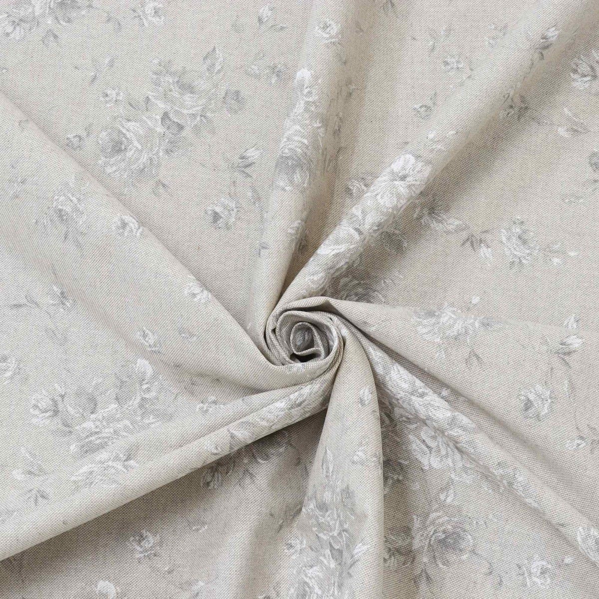 Zen Rose Dove Grey Fabric - Image 3
