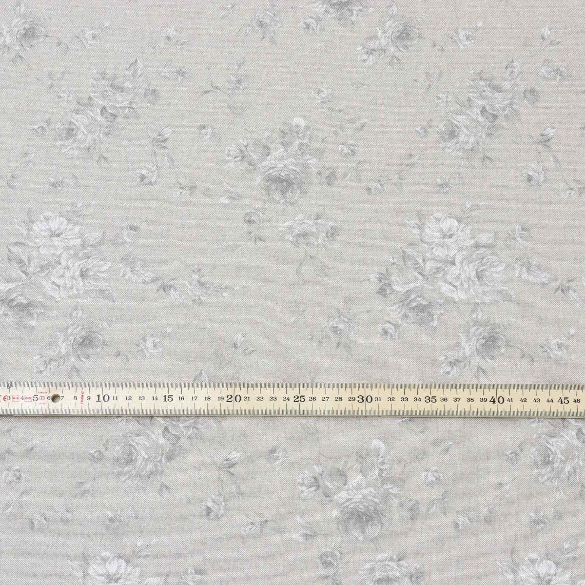 Zen Rose Dove Grey Fabric - Image 5